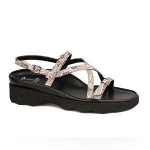 Thierry Rabotin Snakeskin Print Sandals